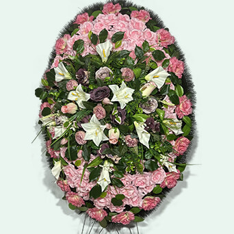 Венок из искусственных цветов